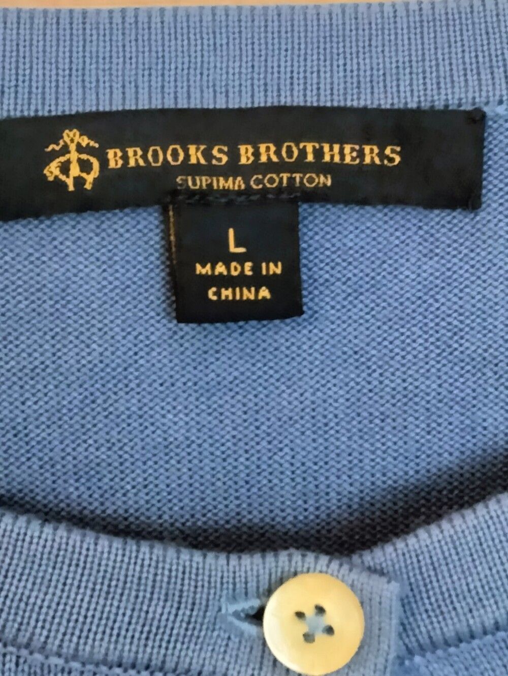 Brooks Brothers Light Blue Crewneck Button Cardigan - Picture 5 of 10